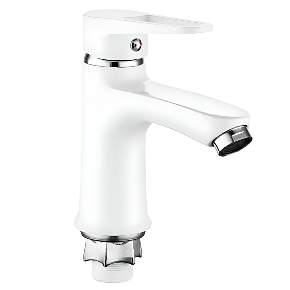 Змішувач для умивальника MIXXUS Elba 001 NUT одноважільний Білий (OL-MI6584)