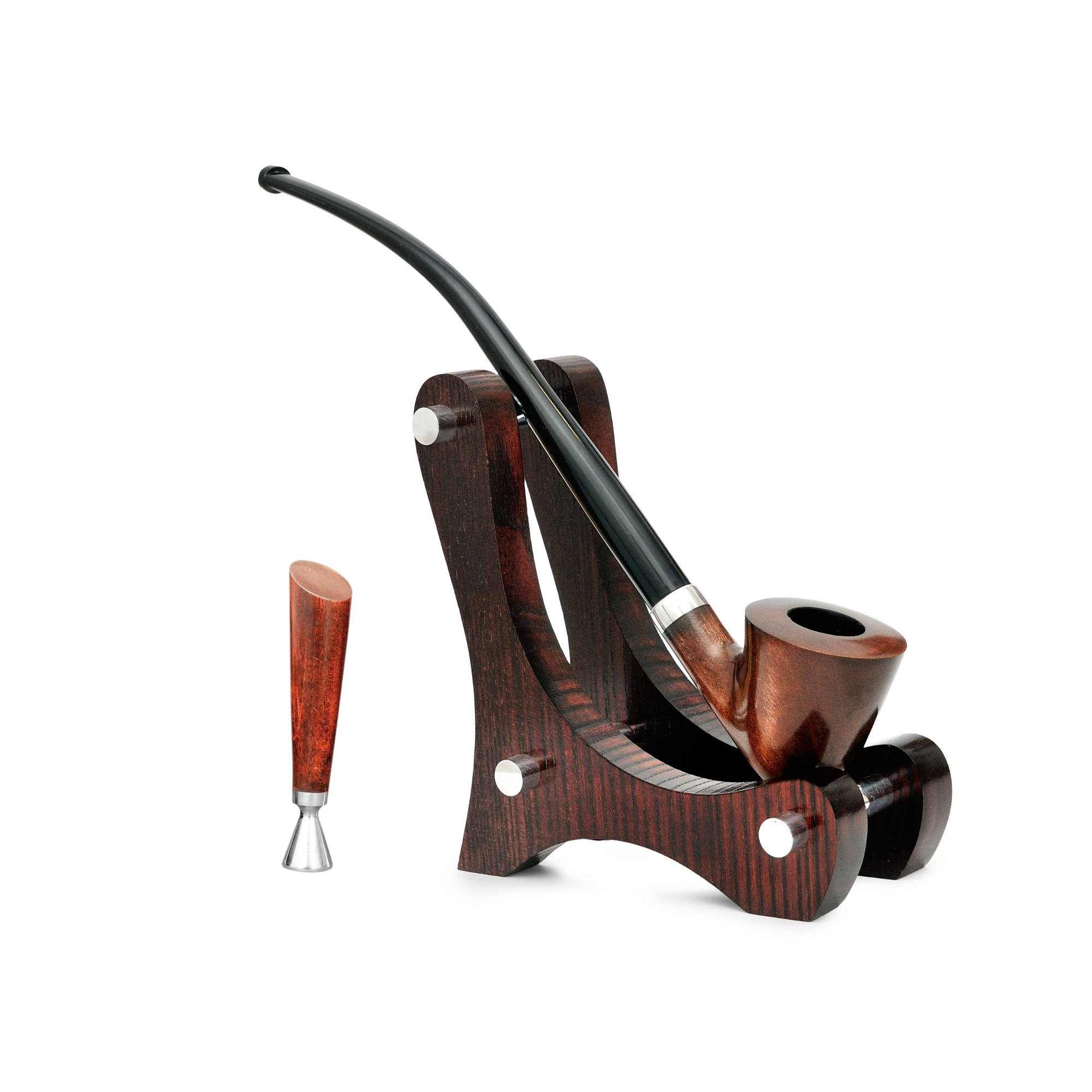 Трубка для куріння Churchwarden KAF4 з підставкою/тампером 250 мм Груша