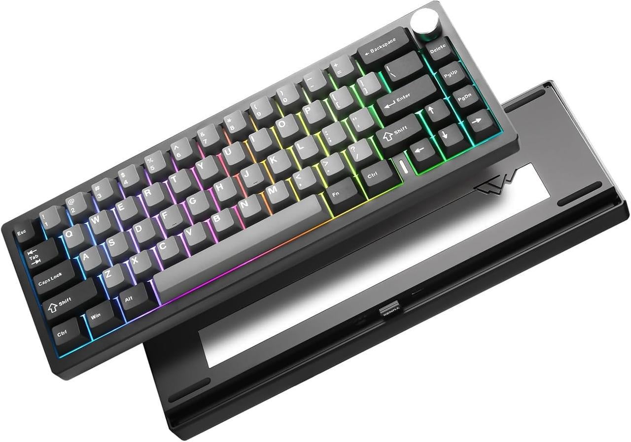 Клавиатура беспроводная механическая YUNZll AL68 RGB полностью металлическая Черный