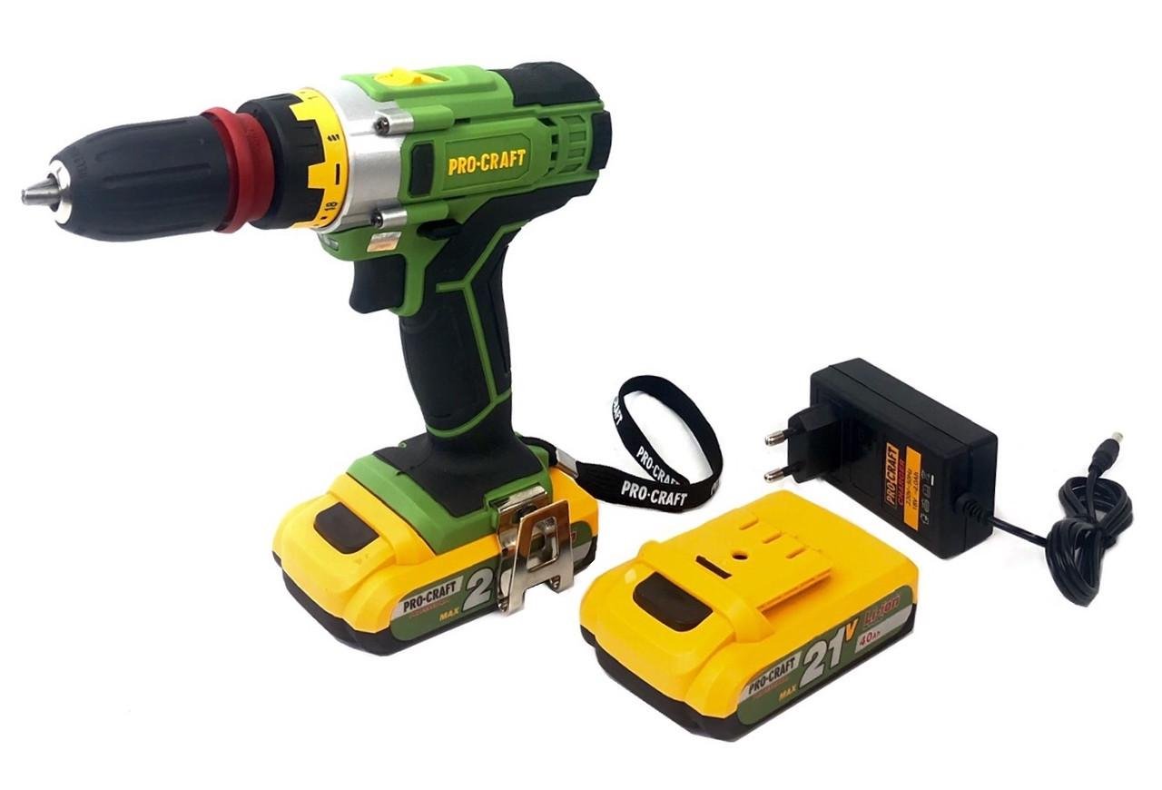 Шуруповерт акумуляторний ProCraft PA212 з DFR-патроном (13469891)