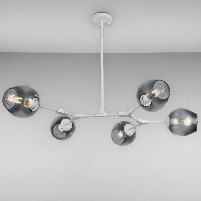 Люстра на 5 молекул Білий (52-L7731-5 WH+BK) Люстра на 5 молекул Білий (52-L7731-5 WH+BK)