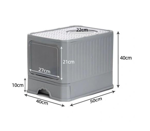 Лоток котячий з висувним ящиком для наповнювача і лопаткою (F055) - фото 10 Лоток котячий з висувним ящиком для наповнювача і лопаткою (F055) - фото 10