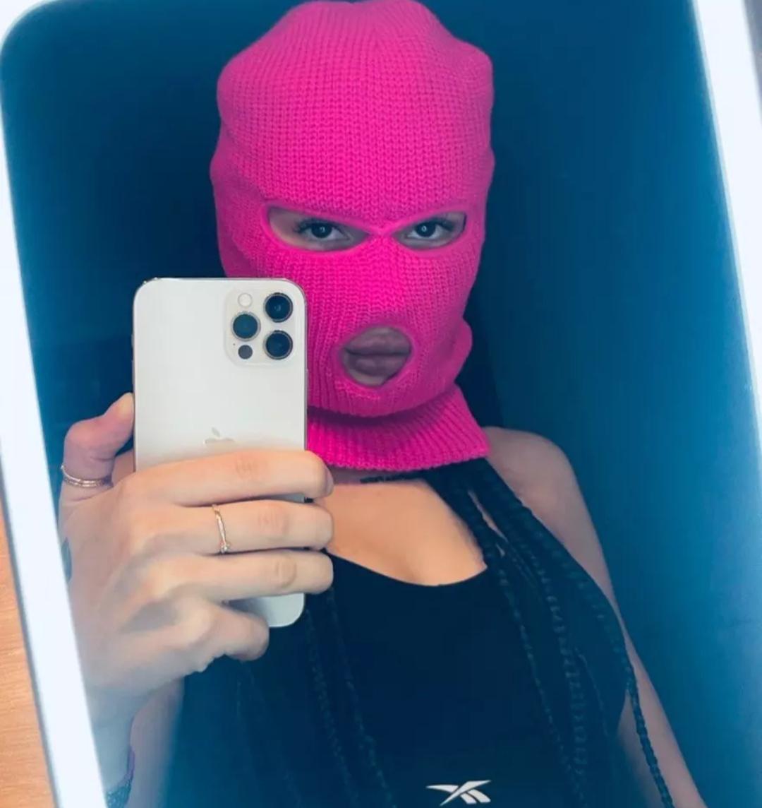 Балаклава Бандитка 2в1 унисекс Розовый - фото 4