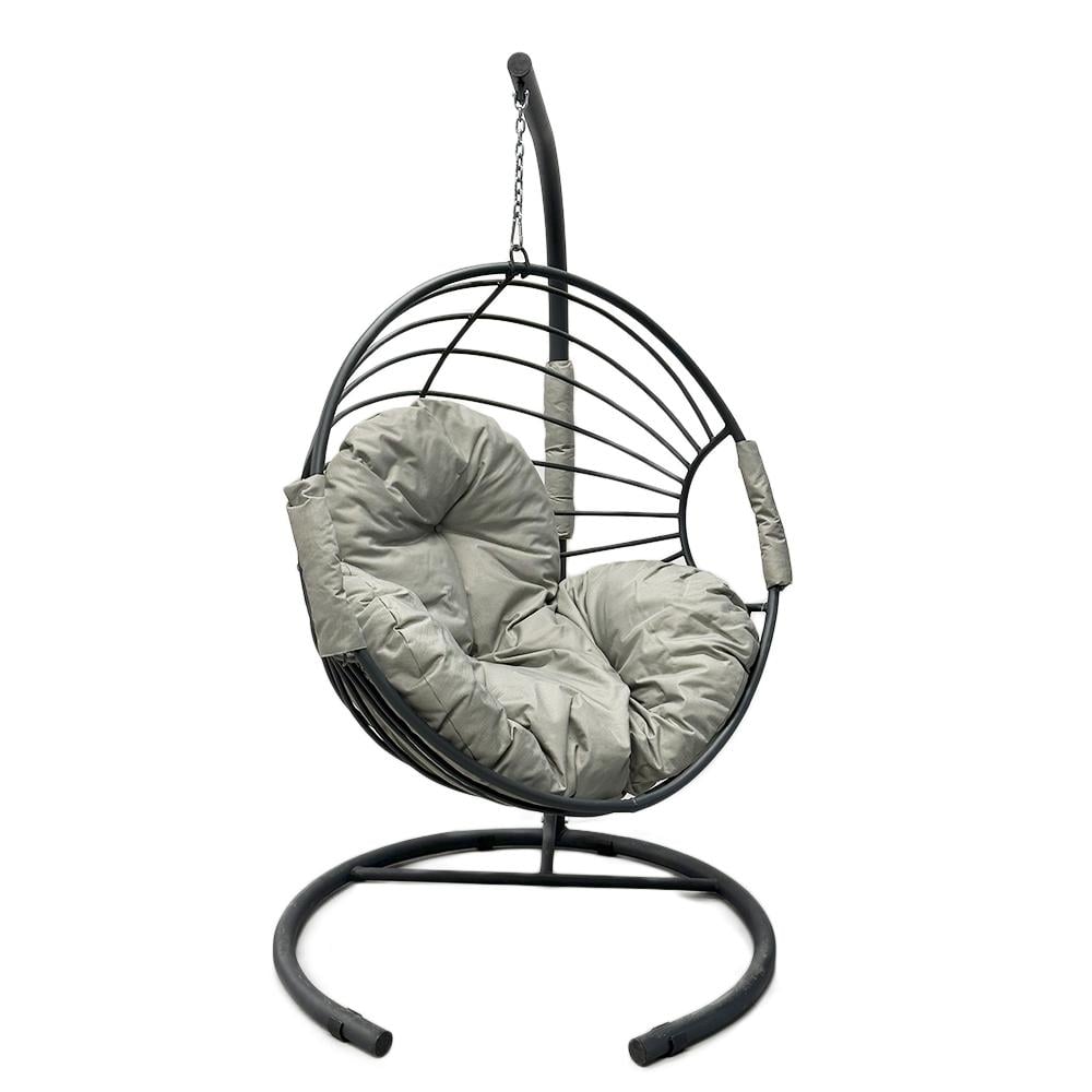 Кресло кокон подвесное SNMZ GALAXY из искусственного ротанга Антрацитовый