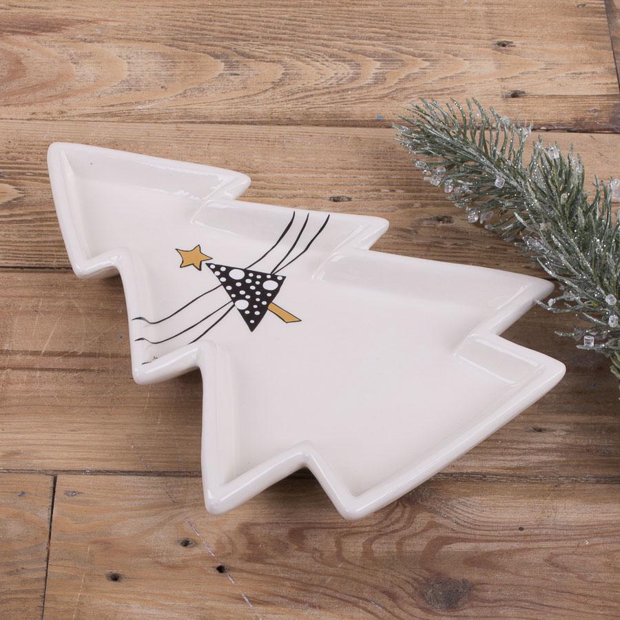 Тарелка керамическая Елка 21,2 см (1069)