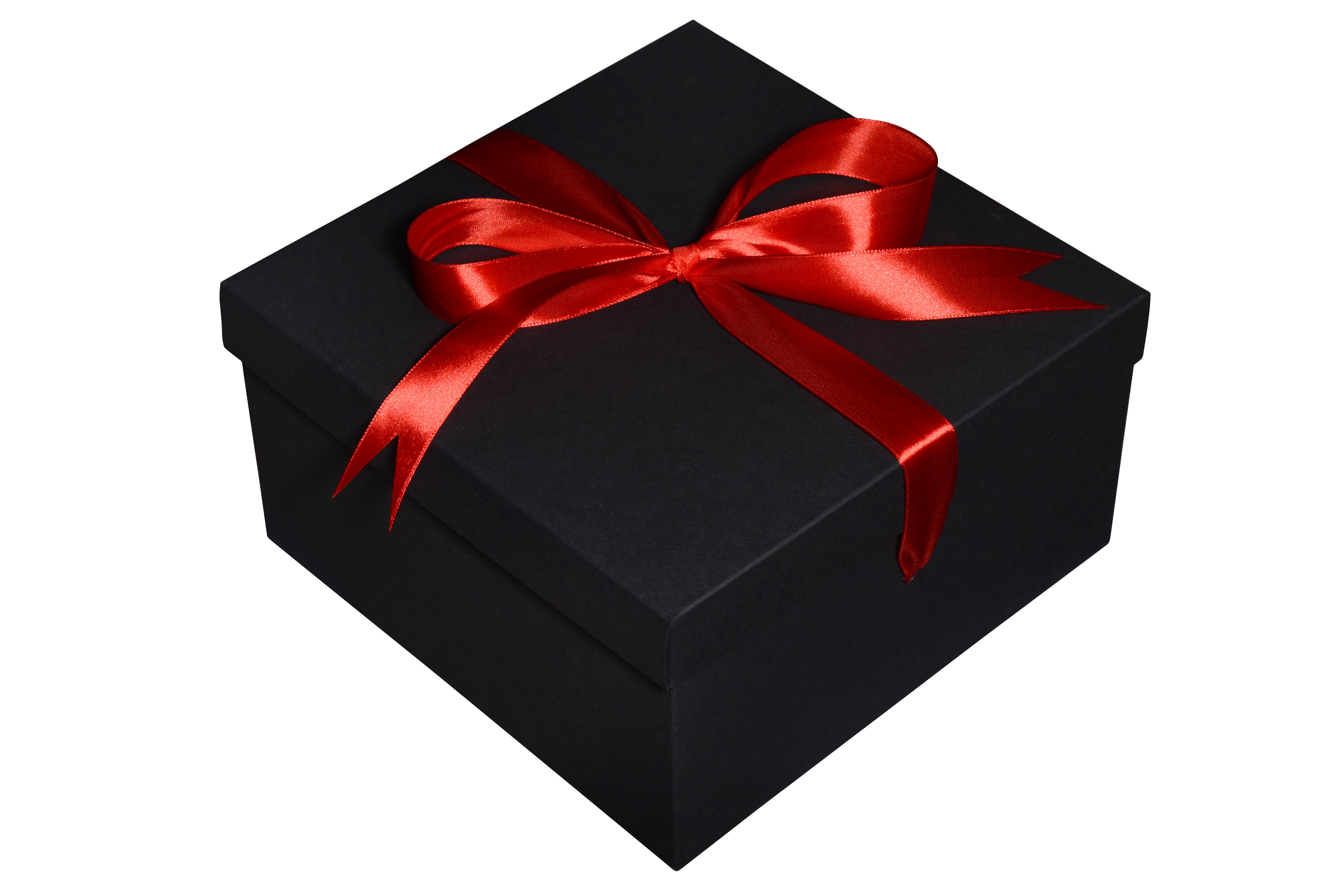 Подарочная коробка с красной лентой 22х22х12 см Черный (404134284) - фото 2 Подарочная коробка с красной лентой 22х22х12 см Черный (404134284) - фото 2