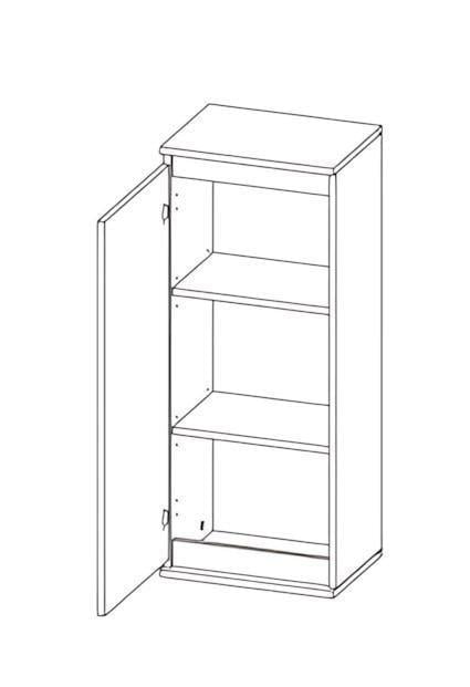 Пенал навісний Мебель-Сервіс Bruklin 1Д 40,2х30х99 см Білий (28504765) - фото 2 Пенал навісний Мебель-Сервіс Bruklin 1Д 40,2х30х99 см Білий (28504765) - фото 2