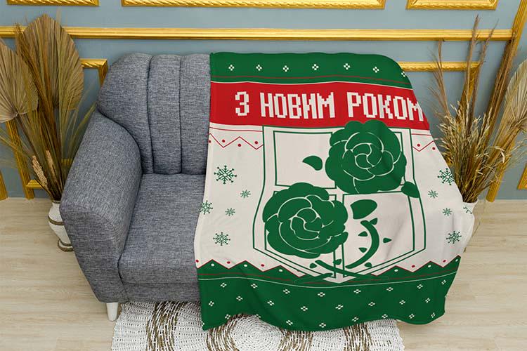 Плед плюшевый Garrison Attack on Titan Holiday Defense однослойный 135х150 см Зеленый (114597-12)