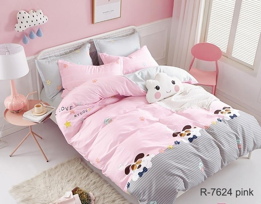 Комплект постільної білизни TAGtekstil євро наволочки 70x70 см (R7624 pink)