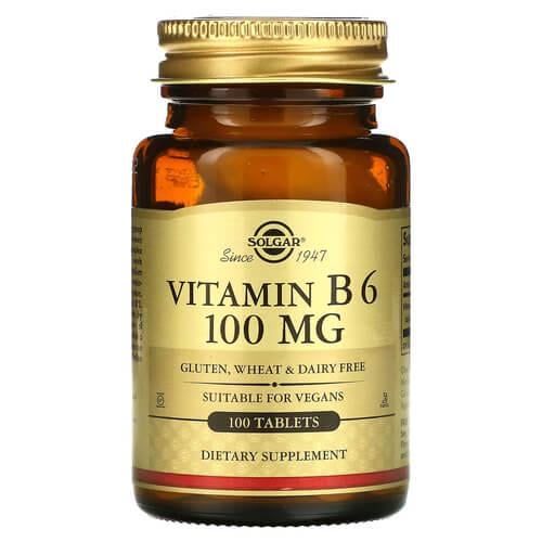 Пиридоксин B-6 Solgar Vitamin B6 100 мг 100 таблеток (SOL-03120)