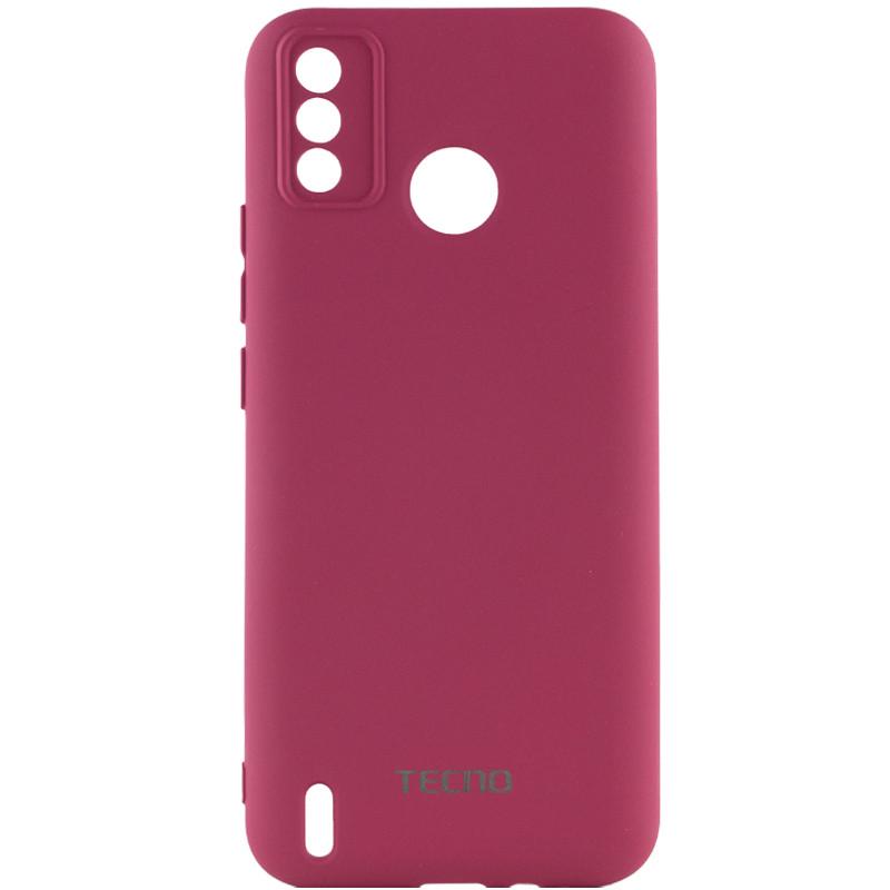Протиударний чохол Silicone Cover My Color Full Camera (A) для TECNO Spark 6 Go Бордовий / Marsala
