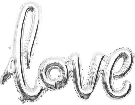 Шарик фольгированный Love Серебряный (530)