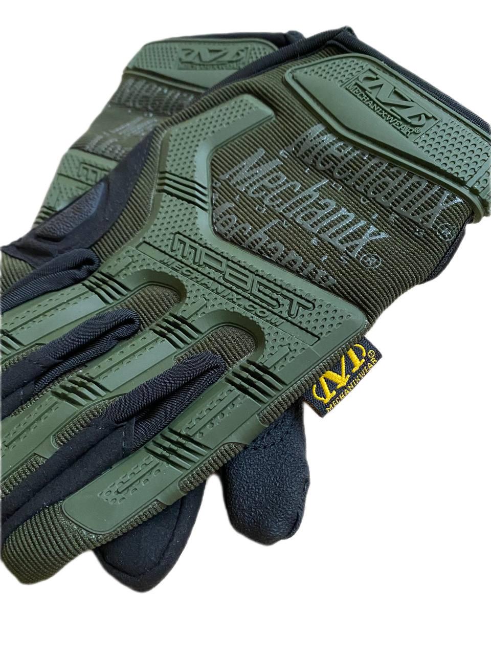 Перчатки Mechanix Wear M-Pact Gloves с пальчиками XL Олива (12852795) - фото 3