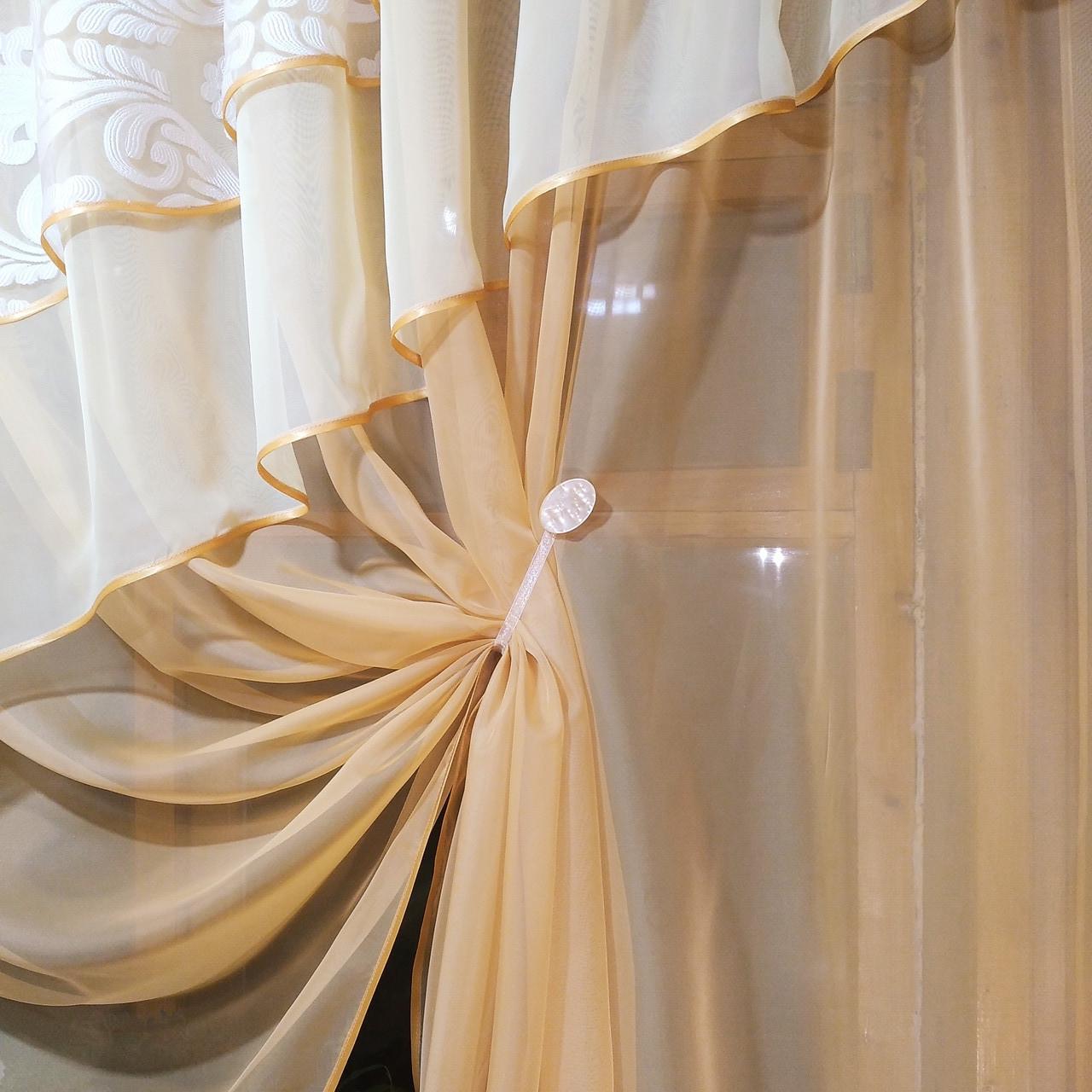 Фіранка кухонна Алія ельзас Пісочний - фото 6