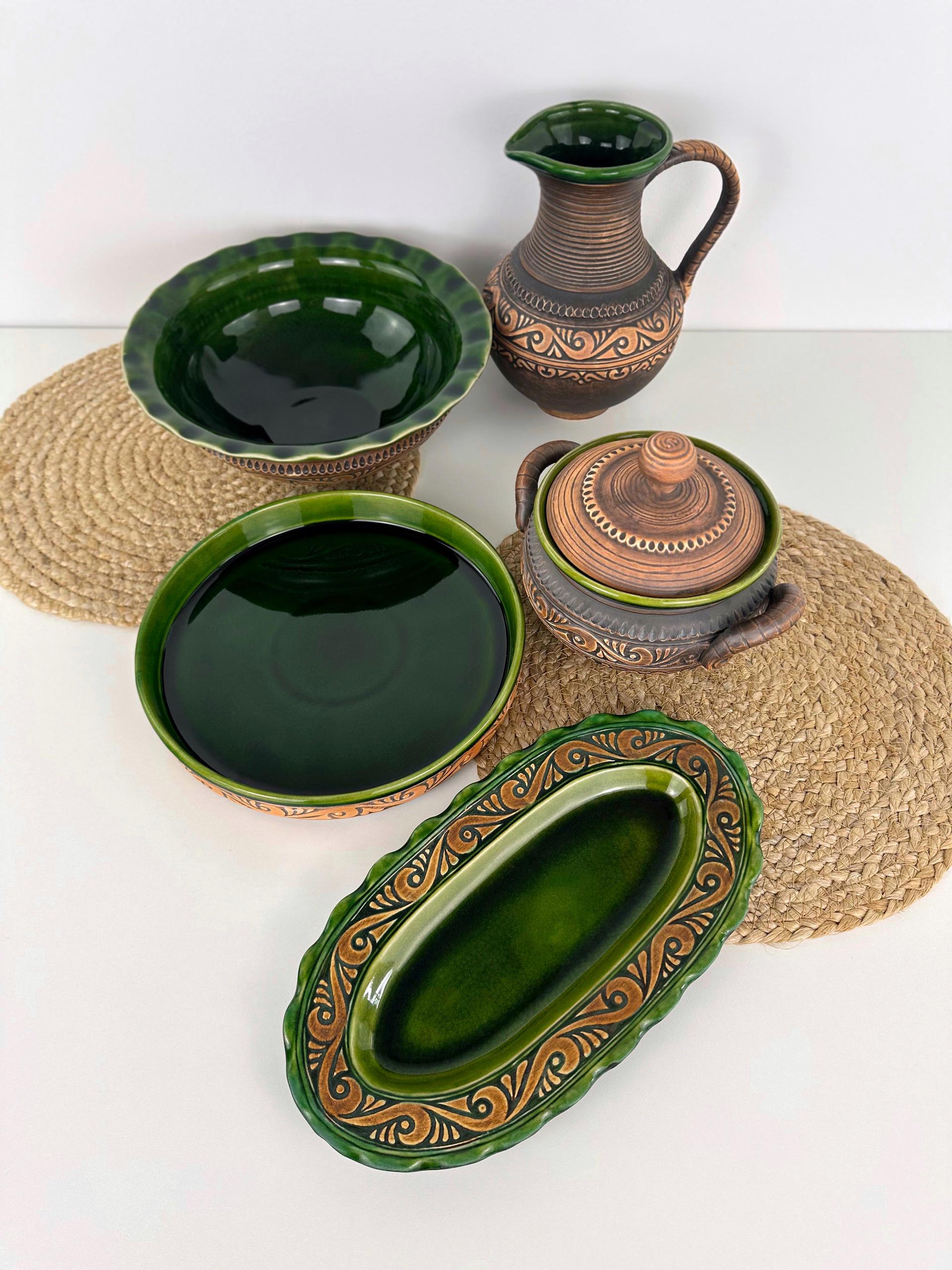 Набор глиняной посуды для горячих блюд на 4 человек Гражда Коричневый (17019-13) - фото 8 Набор глиняной посуды для горячих блюд на 4 человек Гражда Коричневый (17019-13) - фото 8