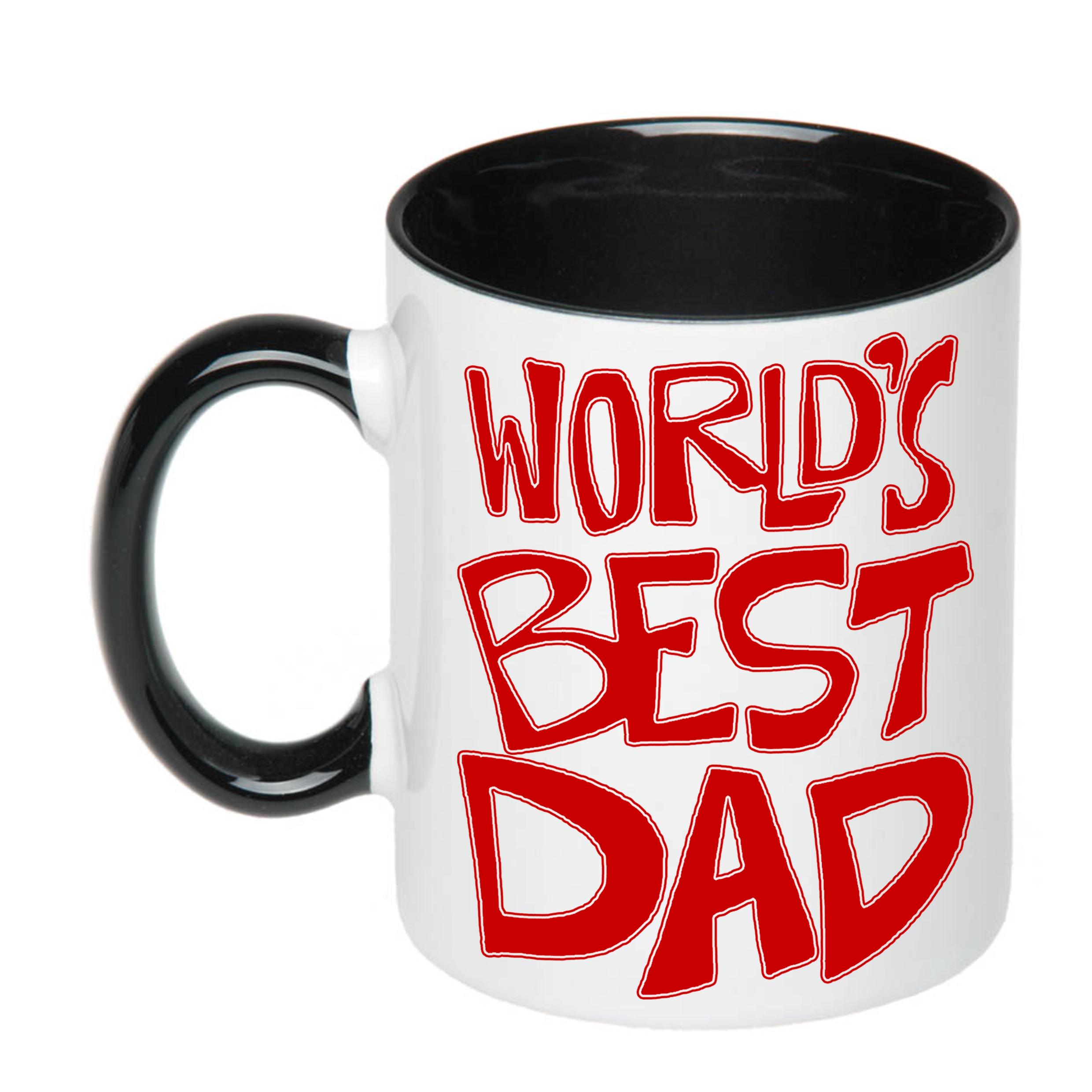 Чашка с печатью World's best dad 330 мл Черный (23794)