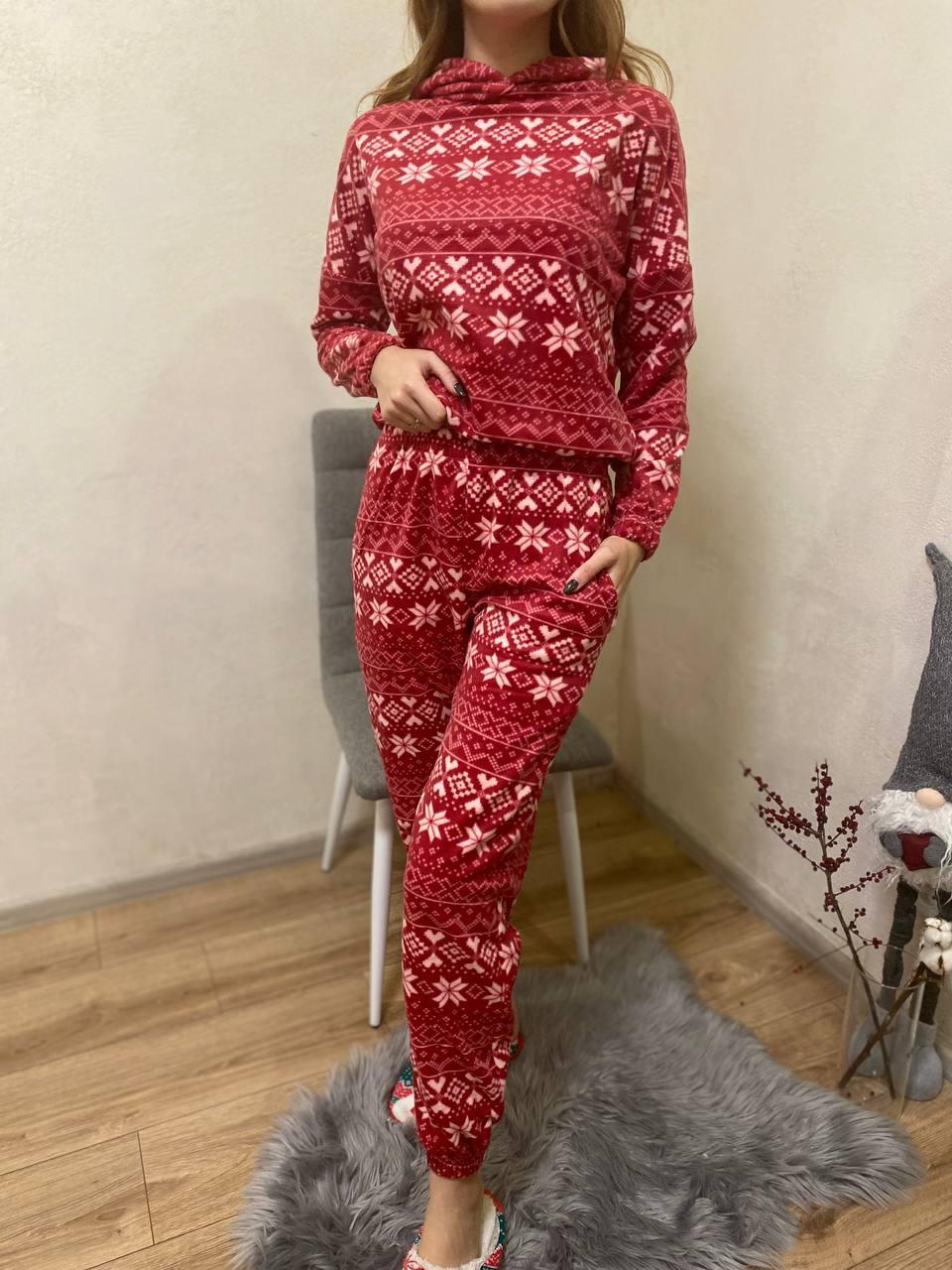 Піжама жіноча Зірки XL Червоний (13055632) - фото 2 Піжама жіноча Зірки XL Червоний (13055632) - фото 2