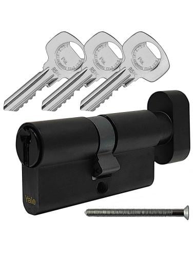 Серцевина YALE 500 баранець з довшої сторони 3 ключа 30х40 мм Чорний (Y500-B40/30bl)