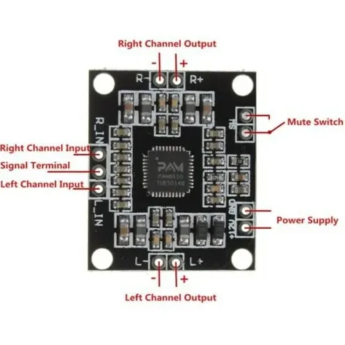 Усилитель аудио мощности звука PAM8610 2х15 Вт - фото 8