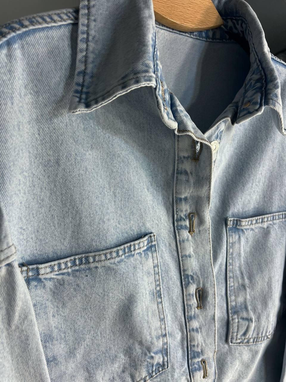 Сорочка жіноча XRAY 2038 джинсова оверсайз L Блакитний - фото 10 Сорочка жіноча XRAY 2038 джинсова оверсайз L Блакитний - фото 10