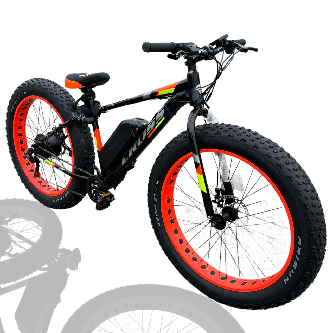 Велосипед с Е-комплектом 27.5х4.5" E-Titan Cross Leopard 2025 48 В 500 Вт Bofang 21 Ah/до 85 км запас хода/дисплей LSD-3