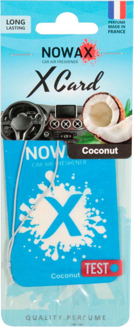 Ароматизатор для авто Nowax X Card Coconut на зеркало сухой (0308314)
