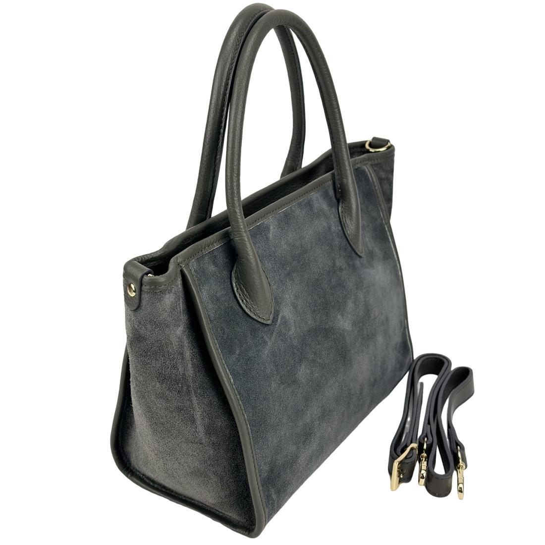 Жіноча сумка Royal Bag F-IT-7685DG замшева Сірий (8023) - фото 6 Жіноча сумка Royal Bag F-IT-7685DG замшева Сірий (8023) - фото 6