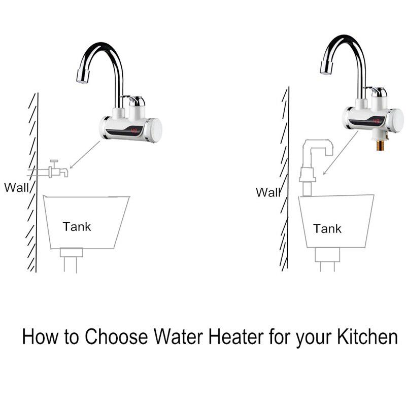 Кран водонагрівач із LCD екраном Instant Electric Heating Water FT003 з нижнім підключенням - фото 6