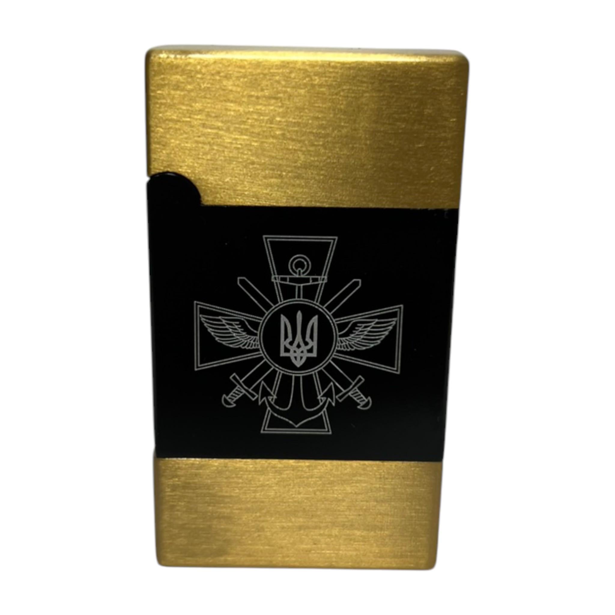 Зажигалка газовая Украина HL-393-1 в подарочной упаковке Gold (07148)