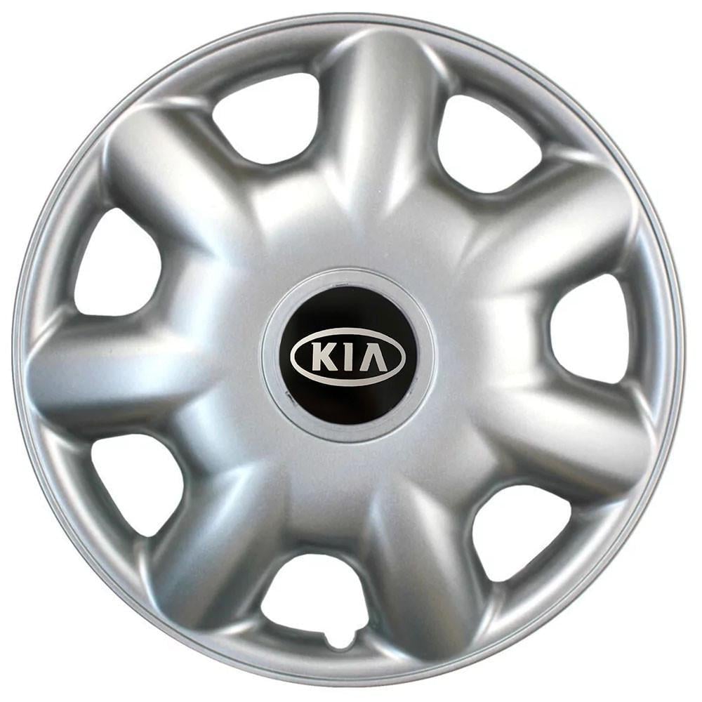 Колпаки SJS 218 с логотипом Kia 4 шт. R14 Серебряный (2654557163)