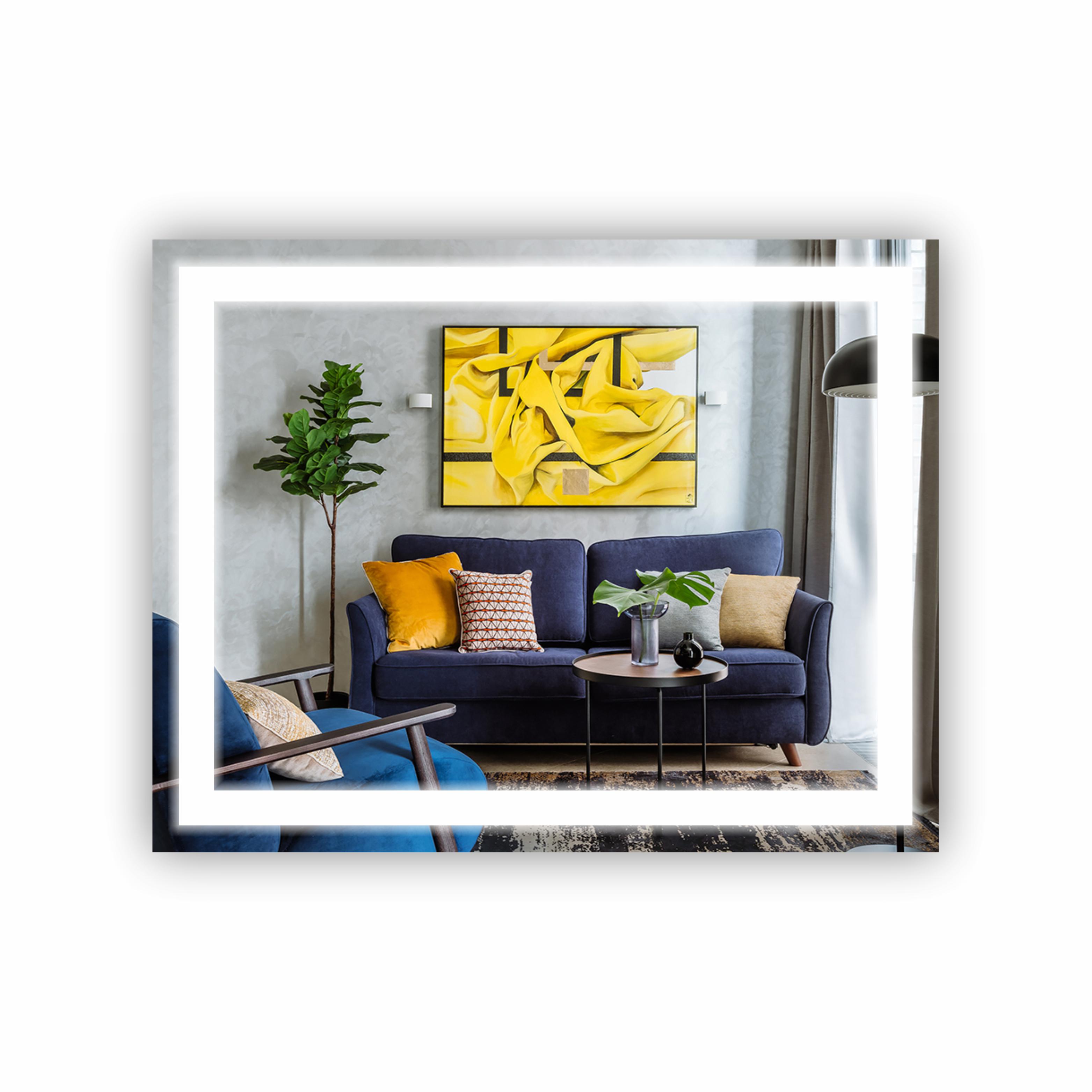 Зеркало с LED подсветкой 900х700 мм (R-031)