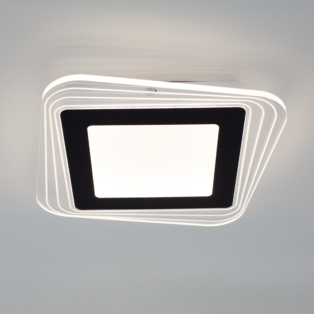 Світильник світлодіодний ESLLSE PLAZA 30 Вт керований S 290х290х45 мм Чорний (10604) - фото 9 Світильник світлодіодний ESLLSE PLAZA 30 Вт керований S 290х290х45 мм Чорний (10604) - фото 9