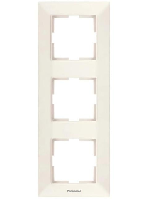 Рамка Panasonic Arkedia Slim 3-ая вертикальная Кремовый (19830-е)