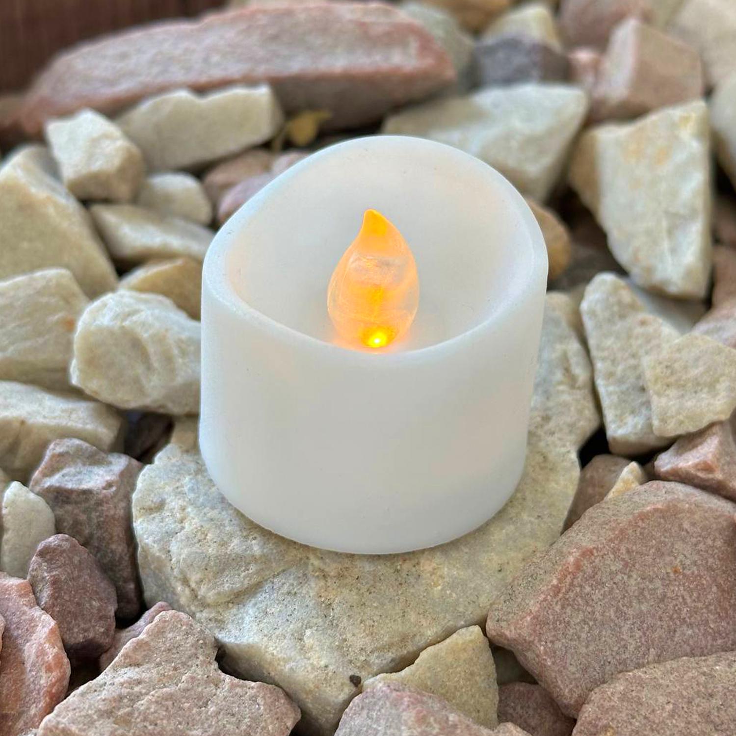 Свеча чайная оплавленная 36х35 мм LED