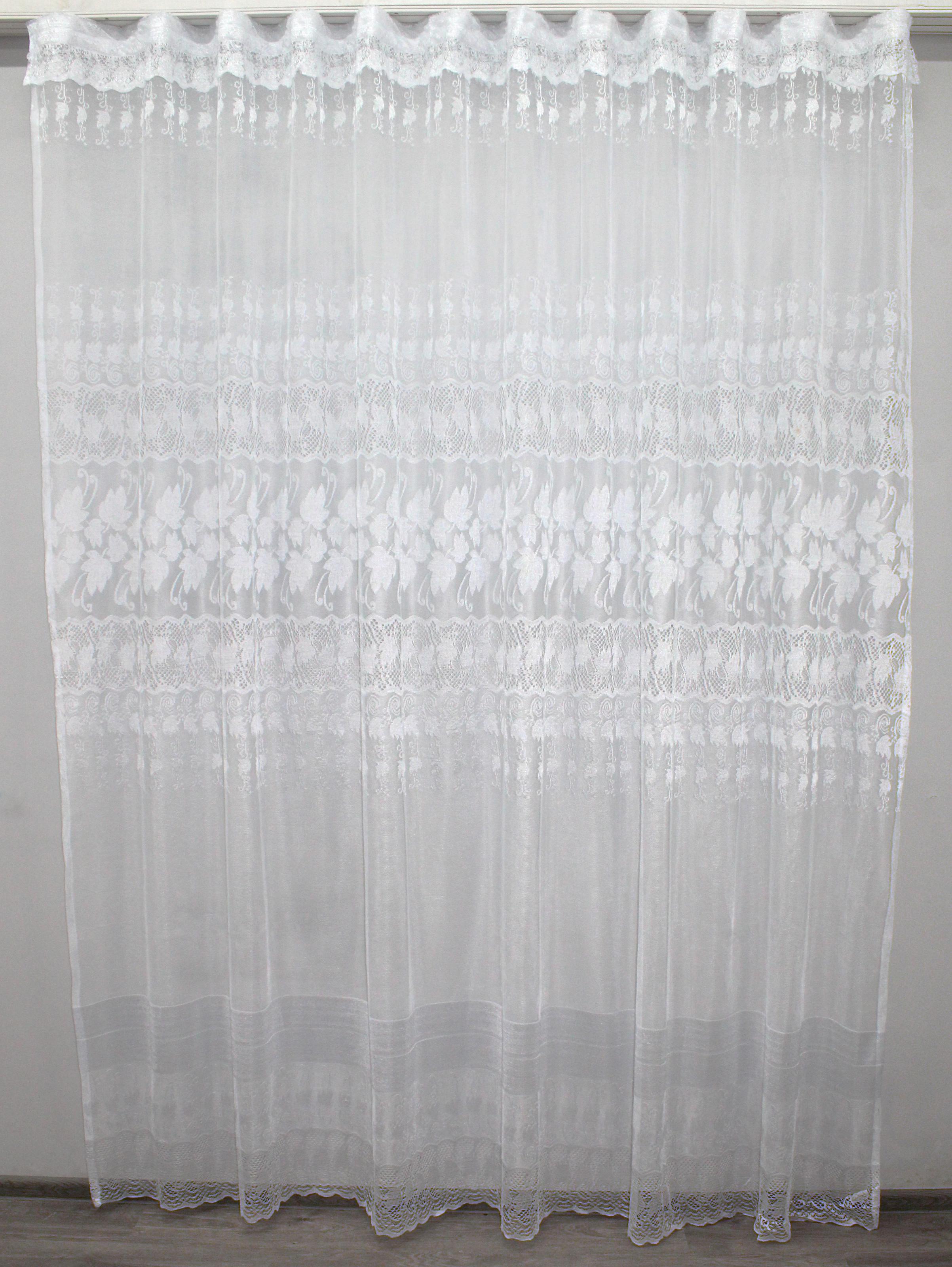 Тюль VR-Textil 1109т Розалия жаккард 300х270 см Белый (40-062)