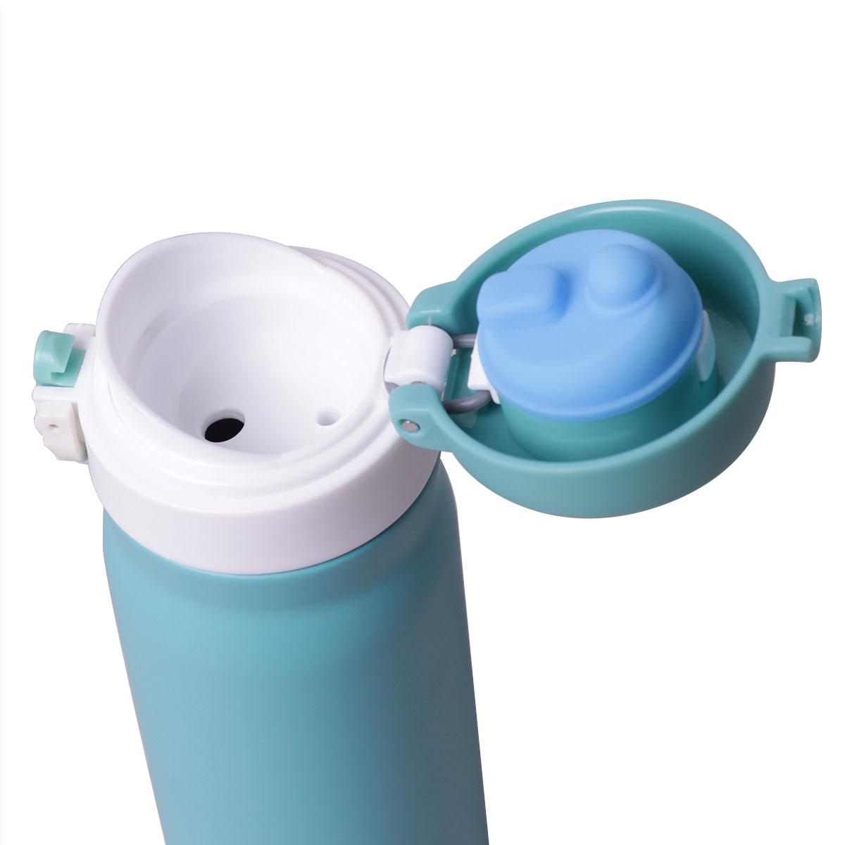 Термобутылка Kamille из нержавеющей стали 360 мл Бирюзовый (14885476) - фото 2