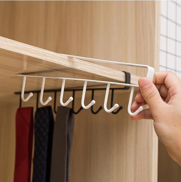 Вешалка для полки TreckTryd на 6 крючков Белый (30365146) - фото 3