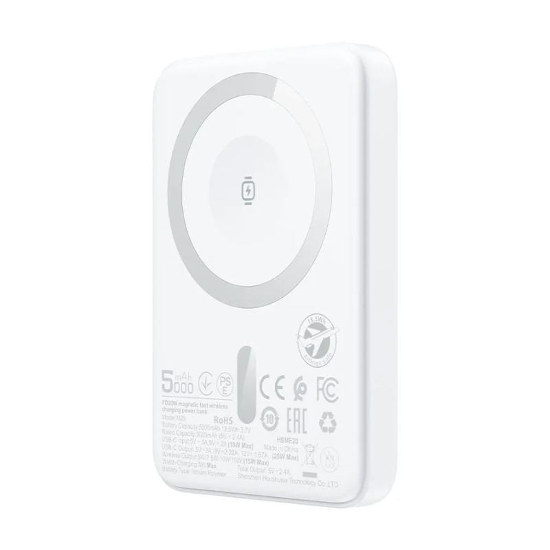 Зовнішній акумулятор Acefast M25-5000 PD20W magnetic fast wireless charging White (34603169) Зовнішній акумулятор Acefast M25-5000 PD20W magnetic fast wireless charging White (34603169)