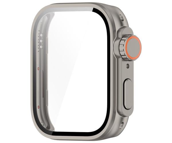 Чохол із захисним склом Protective Cover with Glass для Huawei Watch Fit 3 з кнопками Сірий