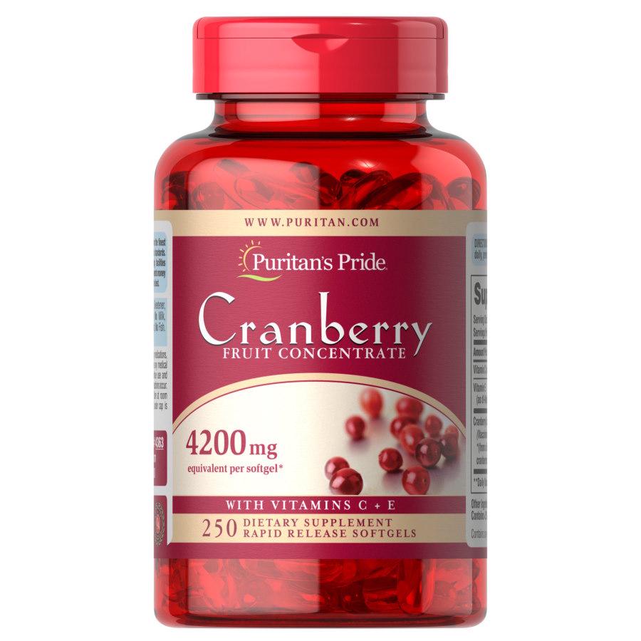 Натуральная добавка Puritan's Pride Cranberry Fruit Concentrate with C E 250 капс. (7936)