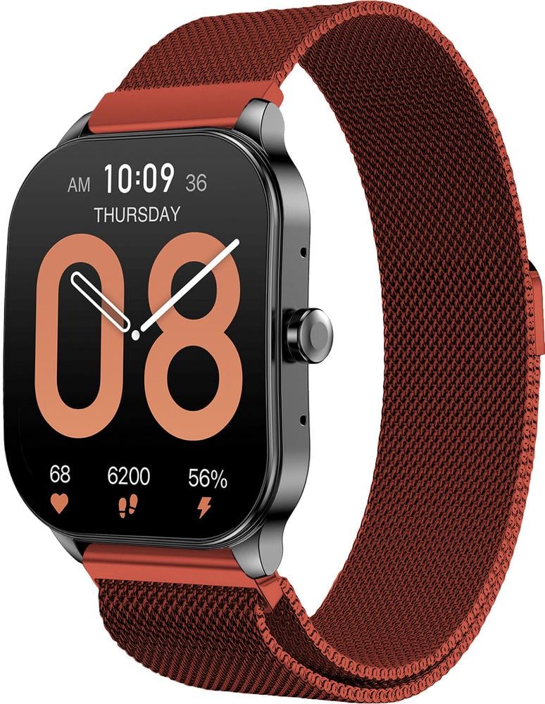 Ремешок Миланская Петля Milano для Amazfit Pop 3S/3R Red (34445-2D)