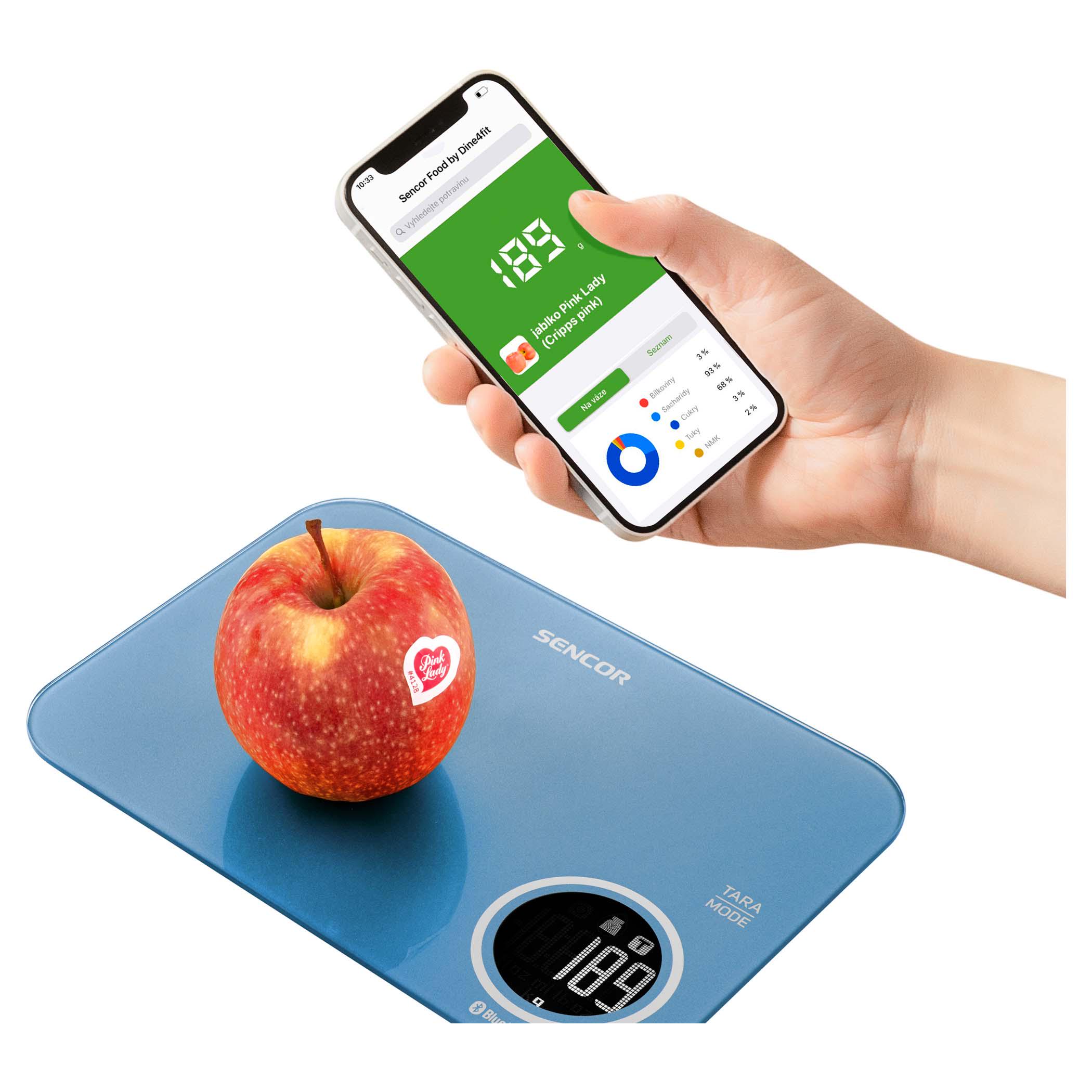 Весы кухонные Sencor SKS7072BL с Bluetooth до 5 кг Синий (620748) - фото 5 Весы кухонные Sencor SKS7072BL с Bluetooth до 5 кг Синий (620748) - фото 5