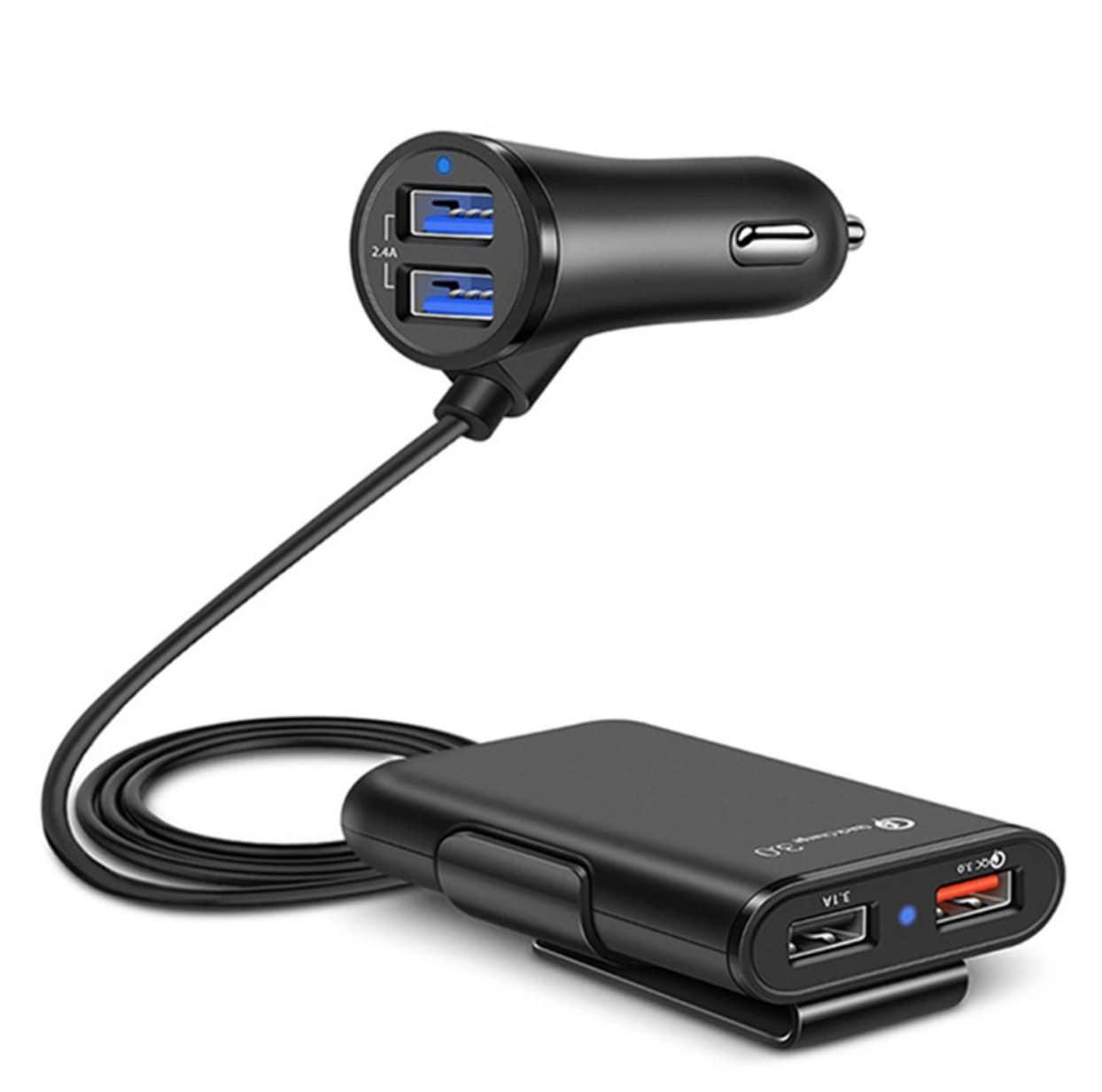 Павербанк автомобильный для заднего сидения XOKO CQC-410 4 USB 1,8 м 8 Qualcom 3.0 Black Павербанк автомобильный для заднего сидения XOKO CQC-410 4 USB 1,8 м 8 Qualcom 3.0 Black