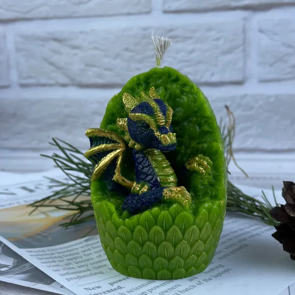 Свеча восковая Дракон Зеленый (1009) Свеча восковая Дракон Зеленый (1009)