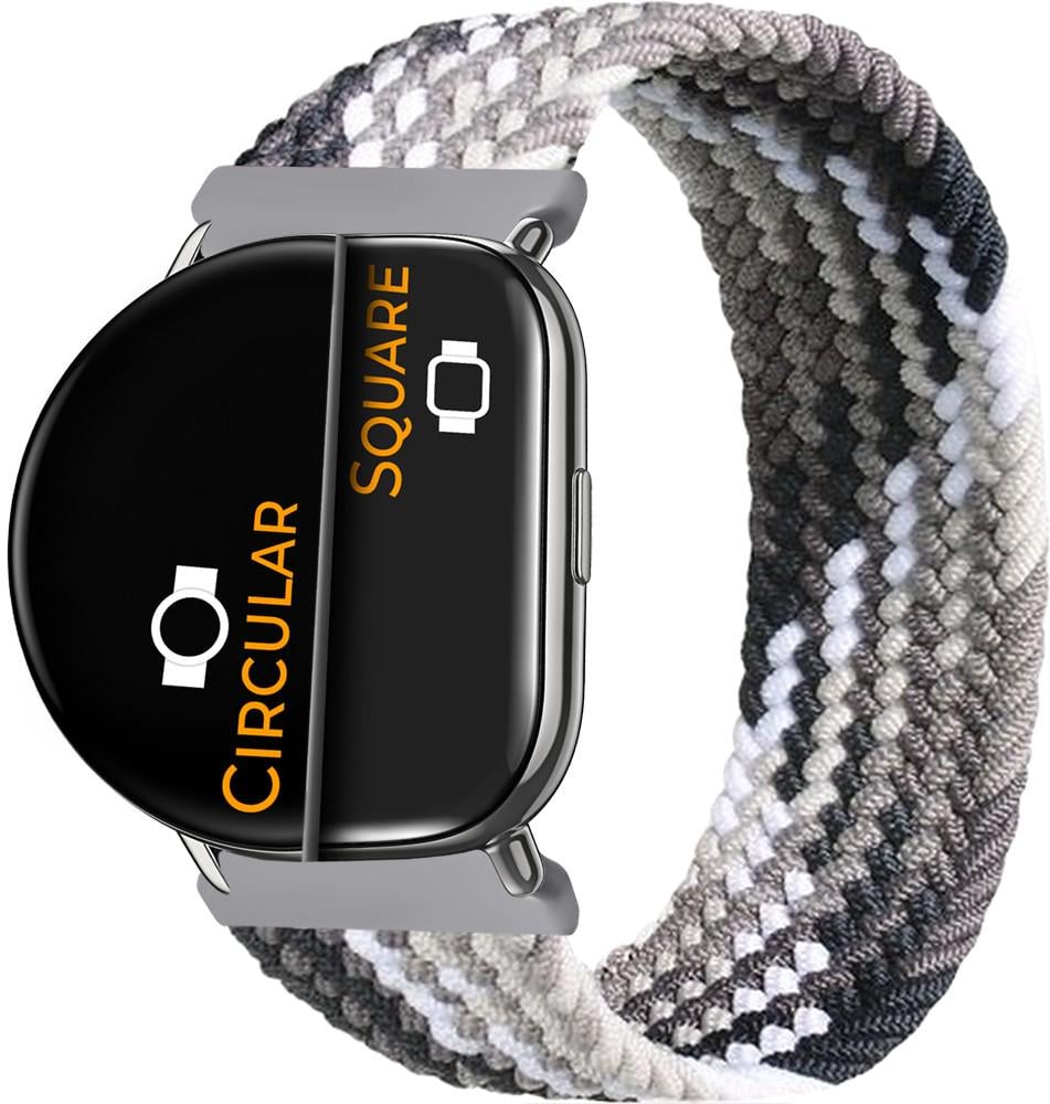 Ремешок Solo Loop Multi для ZEPP E Square/Circular (145 мм) Black Silver (26347-03)