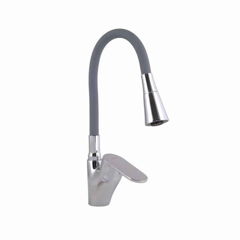 Смеситель для кухни Lidz Tani 007F3 LDTAN007F3GCR31869 с гибким изливом k40 Grey/Chrome (2542347241)