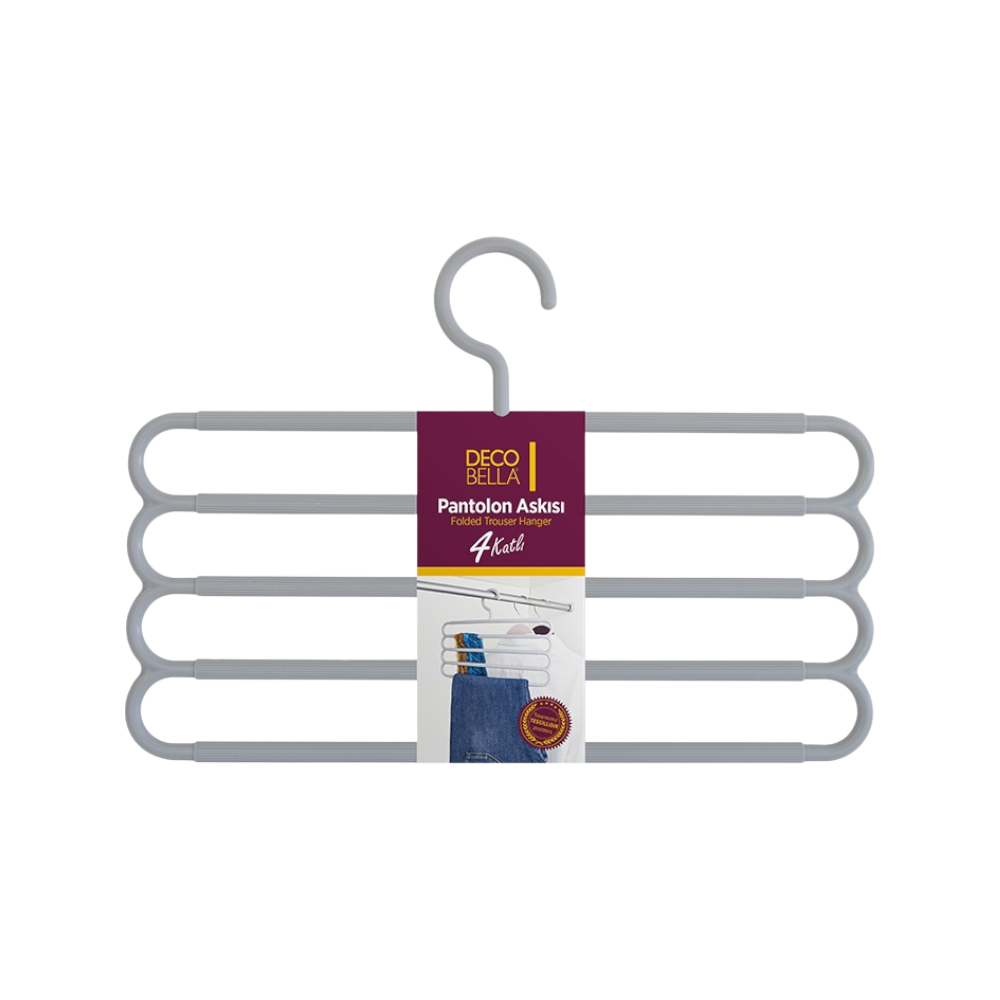 Вешалка для брюк четырехуровневая Omak Plastik 50823 Белый (100037ZPL)