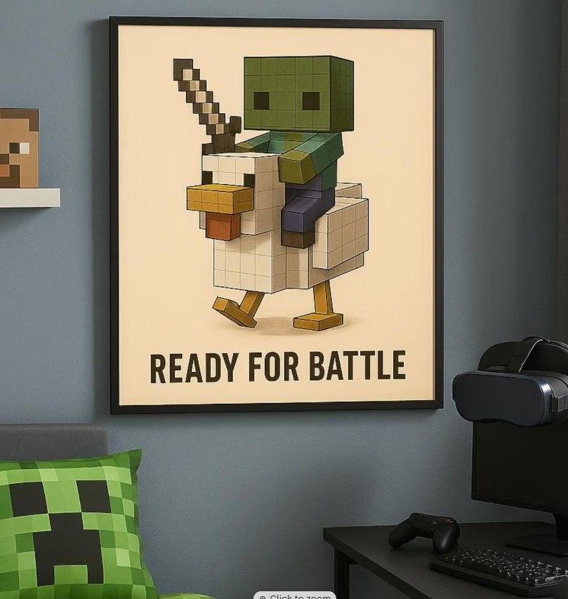 Постер в рамці під склом Зомбі Minecraft А3 Постер в рамці під склом Зомбі Minecraft А3