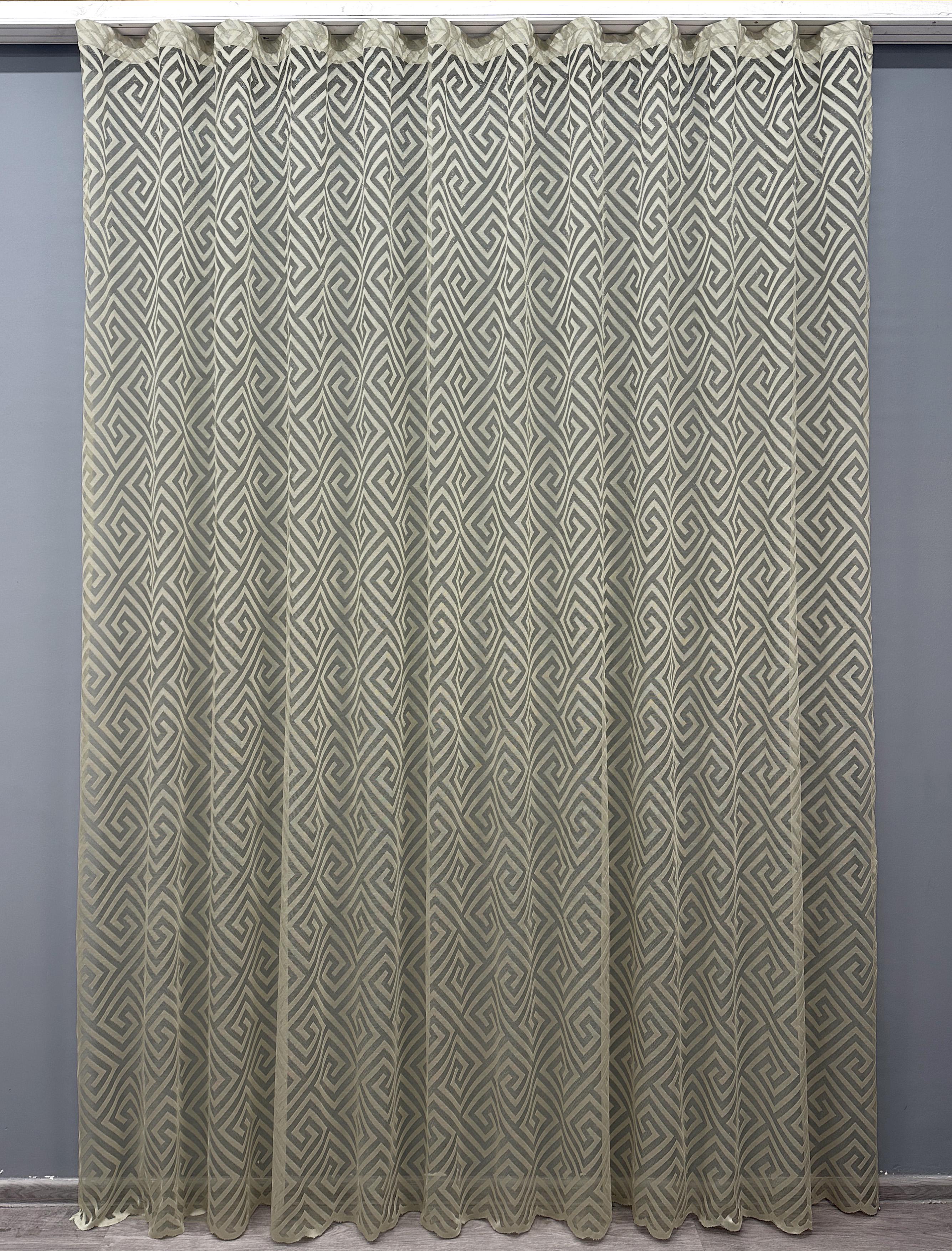 Тюль VR-Textil 1557т жаккард Ромб Меандр 300х270 см Бежевый (42-0463) Тюль VR-Textil 1557т жаккард Ромб Меандр 300х270 см Бежевый (42-0463)