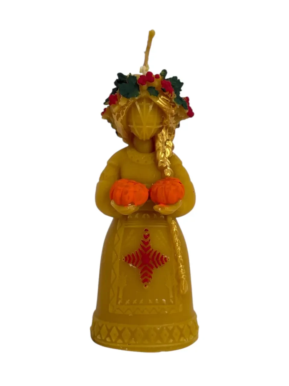 Свеча Хэллоуин Осенняя мотанка 12 см Оранжевый Свеча Хэллоуин Осенняя мотанка 12 см Оранжевый